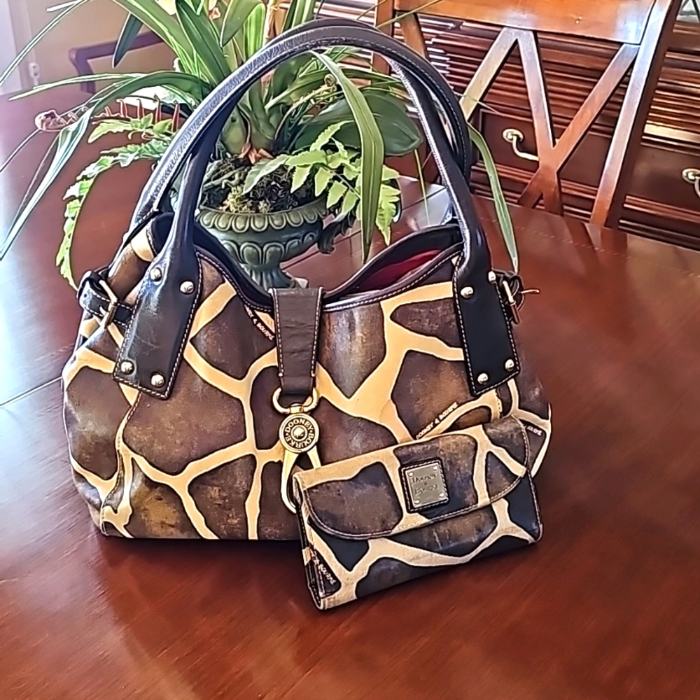 Dooney & Burke Giraffe Print Purse and Billfold